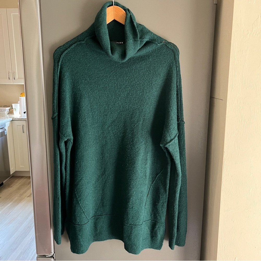 Trouve Turtleneck Sweater Green Women's Large